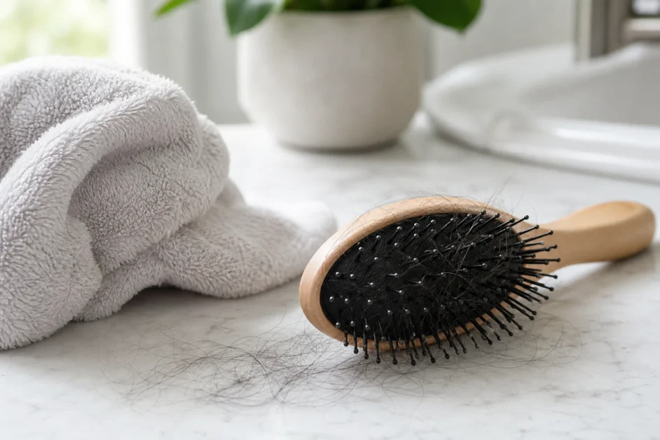 Caduta fisiologica dei capelli durante la spazzolatura