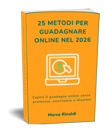 Copertina del libro 25 Metodi per Guadagnare Online nel 2026