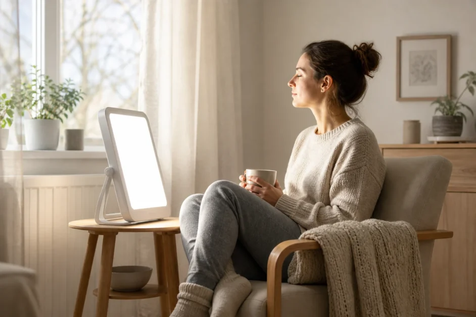 Terapia della luce per la depressione con lampada al mattino